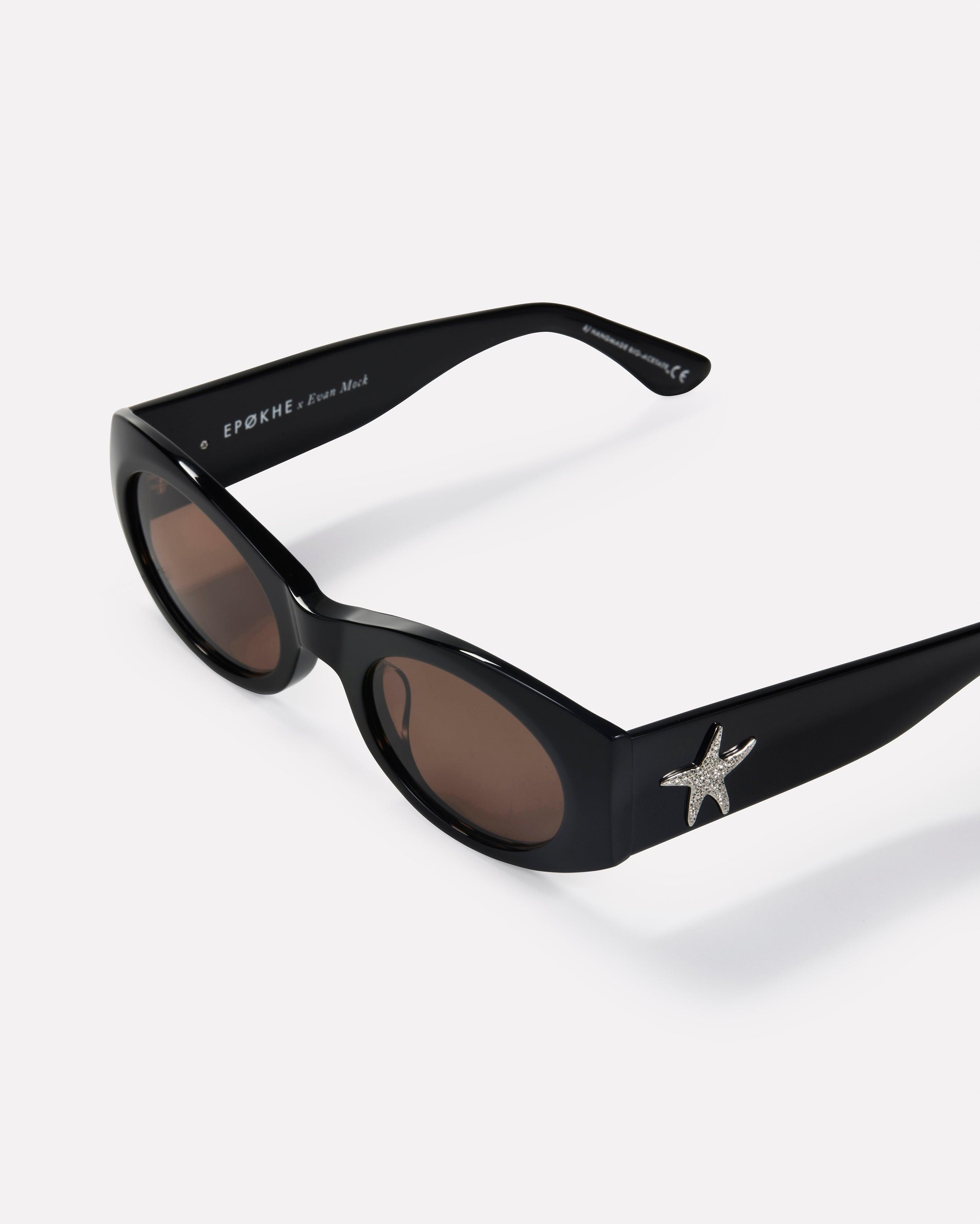 Suede - Black Polished / Bronze Amber - EPOKHE EYEWEAR Sunglasses #