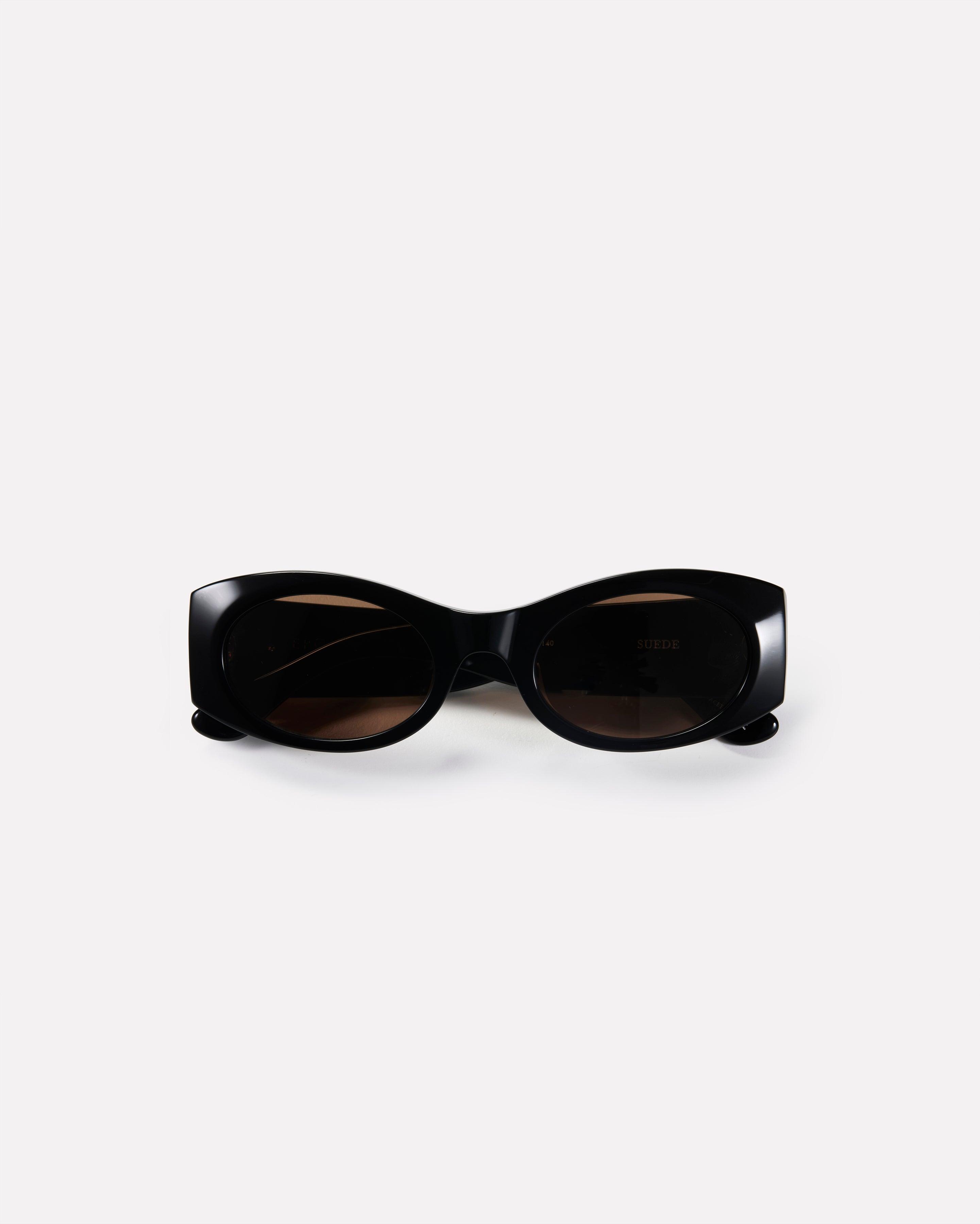 Suede - Black Polished / Bronze Amber - EPOKHE EYEWEAR Sunglasses #