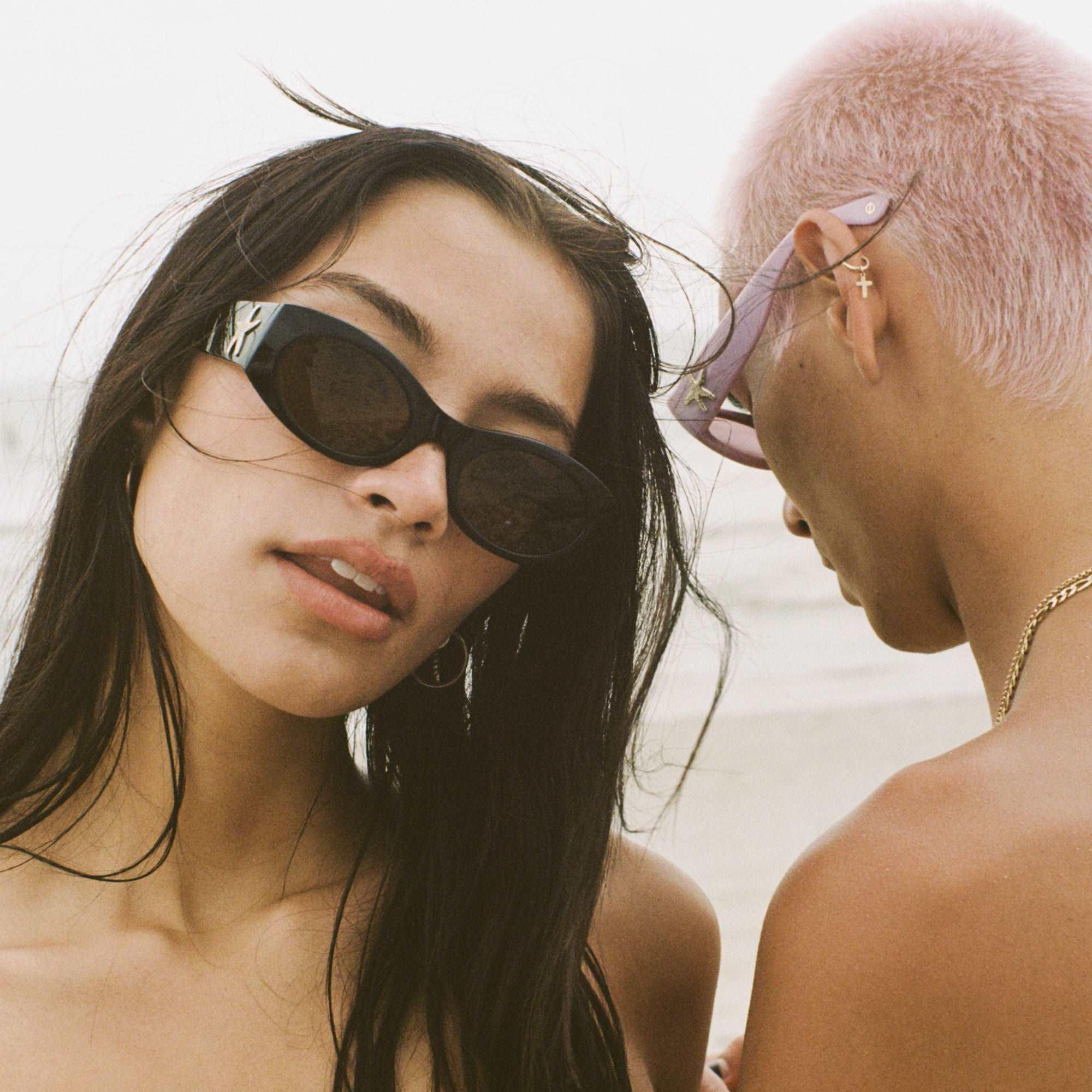 Suede - Black Polished / Bronze Amber - EPOKHE EYEWEAR Sunglasses #
