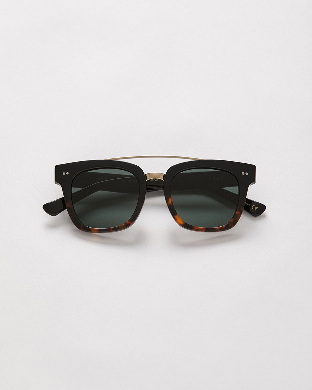 Isay - Black & Tortoise Gloss Split & Gold / Green