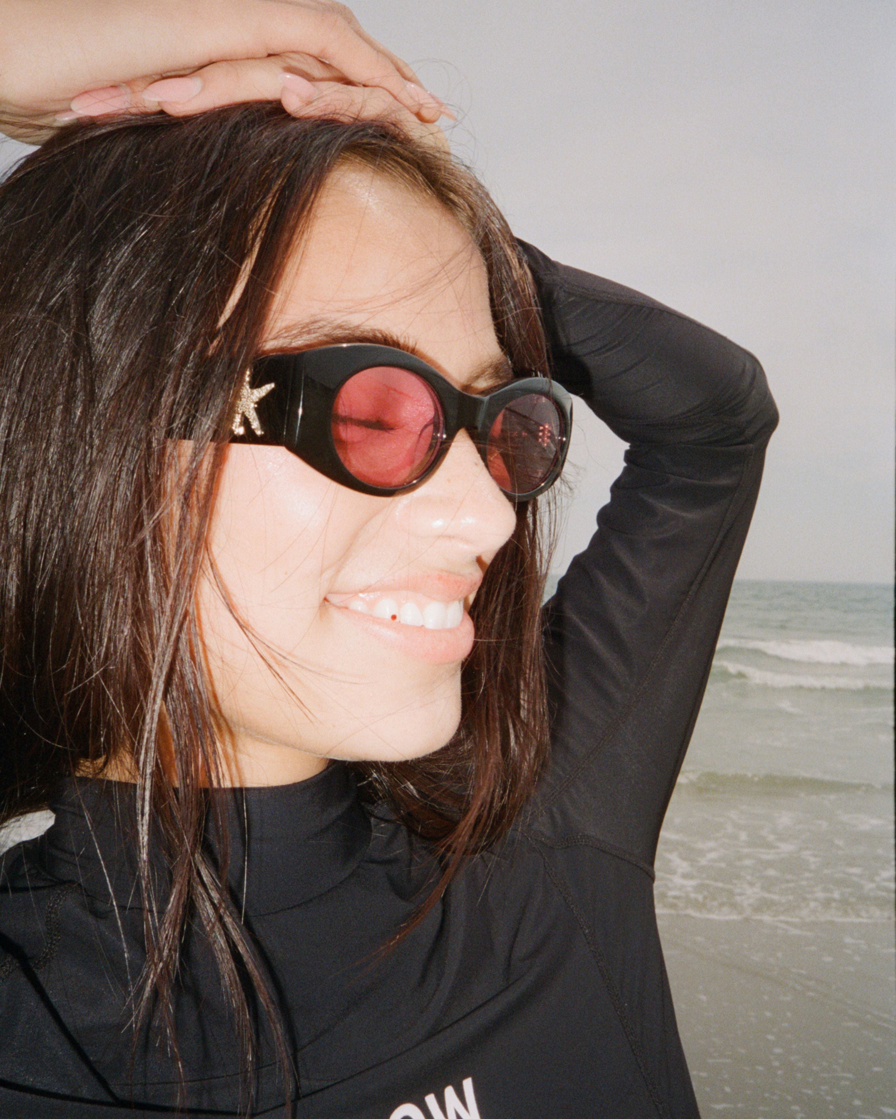Suede Sunglasses | Black Polished / Velvet | Epokhe Eyewear