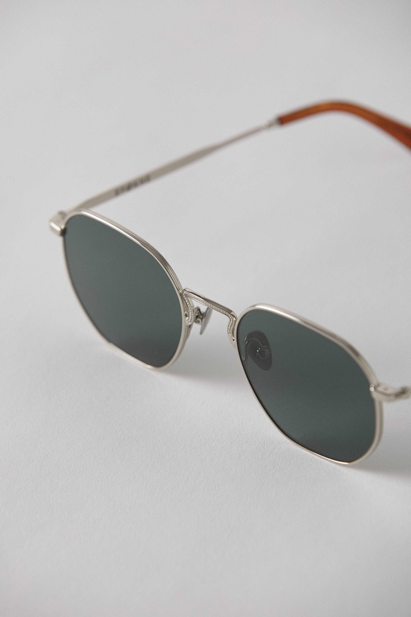Denz - Silver Polished / Green - Sunglasses - EPOKHE EYEWEAR