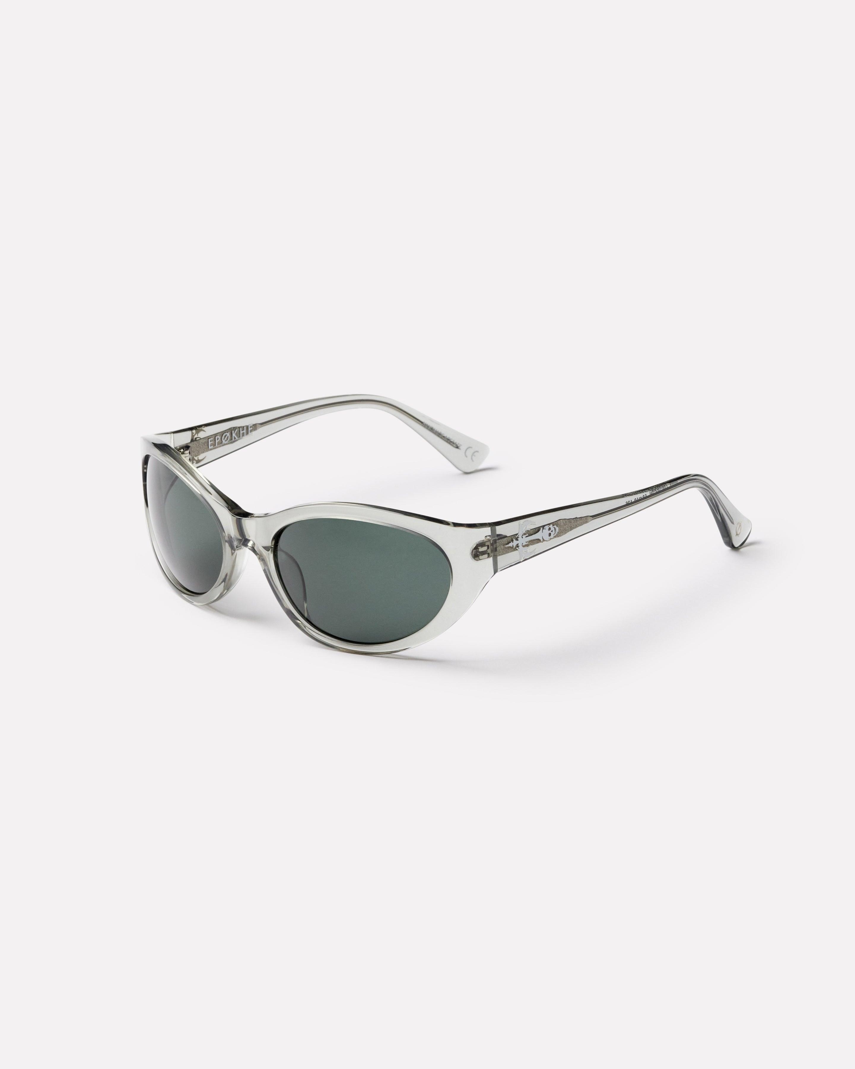 Trinity - Smoked Crystal Polished / Green - Sunglasses - EPOKHE EYEWEAR